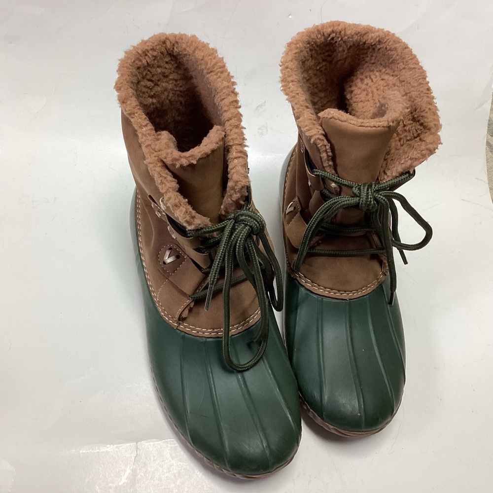 Green and Brown Women's Boots